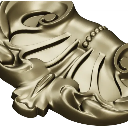 Rococo Shell Cartouche - STL 3D model for CNC