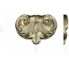 Rococo Shell Cartouche - STL 3D model for CNC