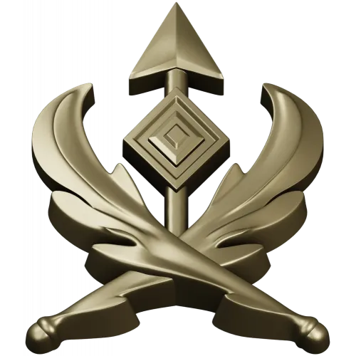 Эмблема со стрелой и лавровыми ветвями - STL модель для ЧПУ