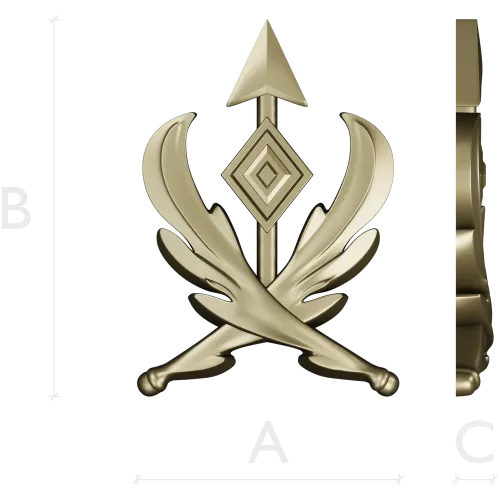 Эмблема со стрелой и лавровыми ветвями - STL модель для ЧПУ