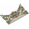 Rocaille Crest STL - decorative 3D model for CNC carving