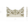Rocaille Crest STL - decorative 3D model for CNC carving