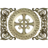 Ornamental Rosette Cross - STL 3D model for CNC router