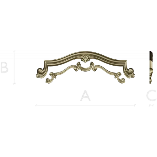 Rococo Cartouche STL for CNC