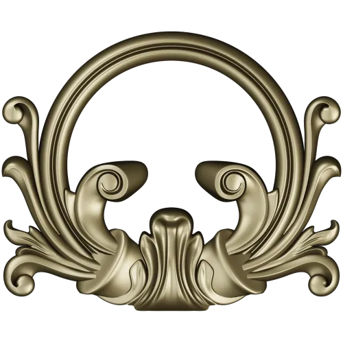 Rococo Acanthus Cartouche 3D STL for CNC
