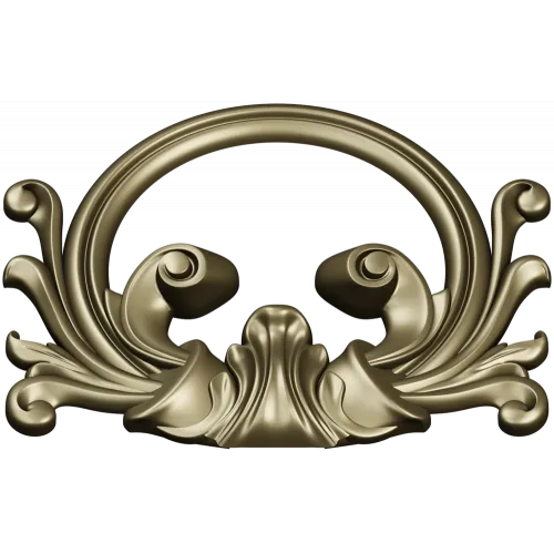 Rococo Acanthus Cartouche 3D STL for CNC