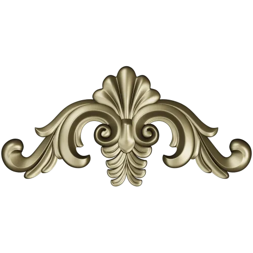 Acanthus Shell Cartouche - STL 3D model for CNC relief milling