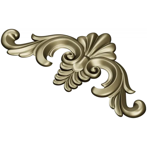 Acanthus Shell Cartouche - STL 3D model for CNC relief milling
