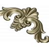 Acanthus Shell Cartouche - STL 3D model for CNC relief milling