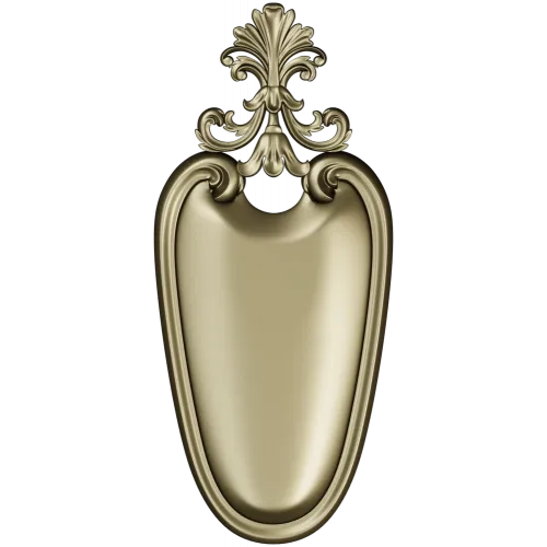 Rococo Shield Cartouche STL 3D Model for CNC