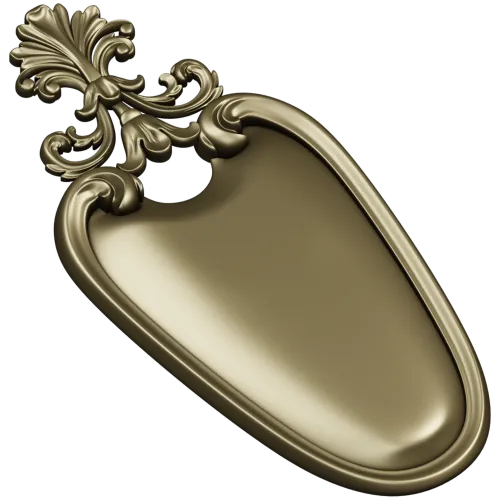 Rococo Shield Cartouche STL 3D Model for CNC