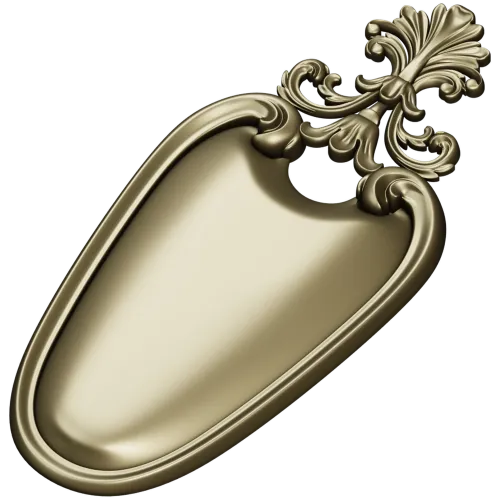 Rococo Shield Cartouche STL 3D Model for CNC