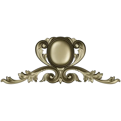 Baroque Oval Cartouche - 3D STL Model for CNC Relief