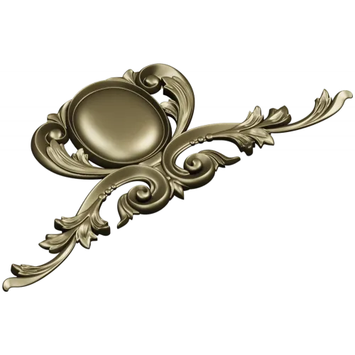 Baroque Oval Cartouche - 3D STL Model for CNC Relief
