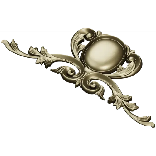 Baroque Oval Cartouche - 3D STL Model for CNC Relief