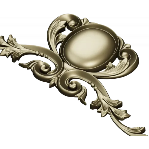 Baroque Oval Cartouche - 3D STL Model for CNC Relief