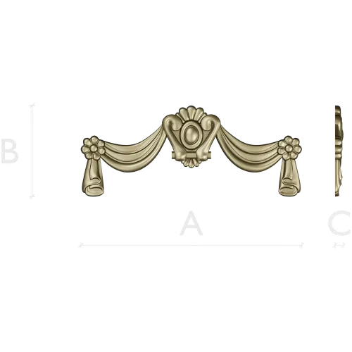 Regal Swag Cartouche - STL 3D model for CNC milling