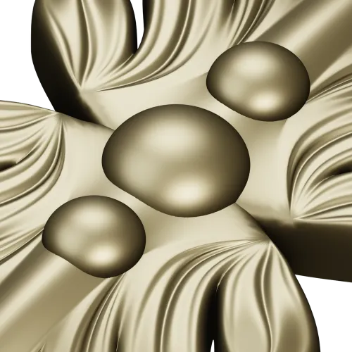 Vertical Acanthus Applique - STL 3D model for CNC