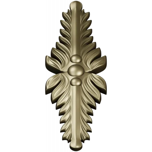 Vertical Acanthus Applique - STL 3D model for CNC