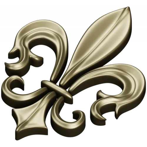 Fleur-de-lis - рельефная лилия в формате STL для ЧПУ