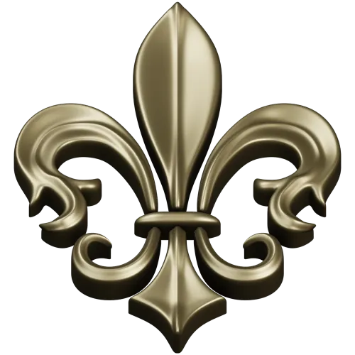 Fleur-de-lis - рельефная лилия в формате STL для ЧПУ