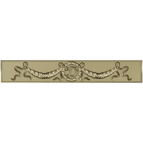 Classical Laurel Ribbon Panel STL for CNC