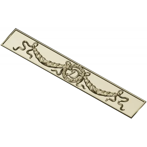 Classical Laurel Ribbon Panel STL for CNC