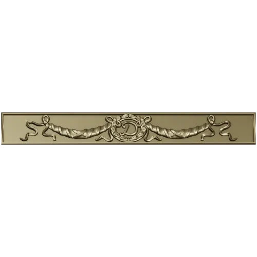 Classical Laurel Ribbon Panel STL for CNC