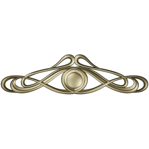 Art Nouveau Medallion Applique STL for CNC - decorative panel 3D model