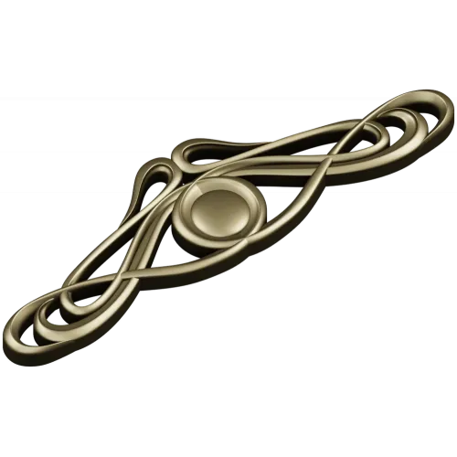 Art Nouveau Medallion Applique STL for CNC - decorative panel 3D model