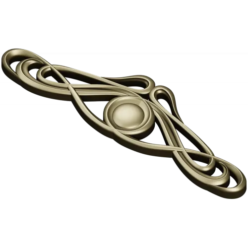 Art Nouveau Medallion Applique STL for CNC - decorative panel 3D model