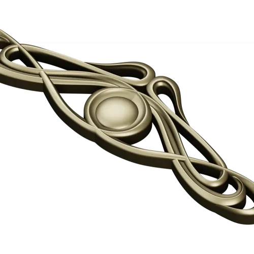 Art Nouveau Medallion Applique STL for CNC - decorative panel 3D model