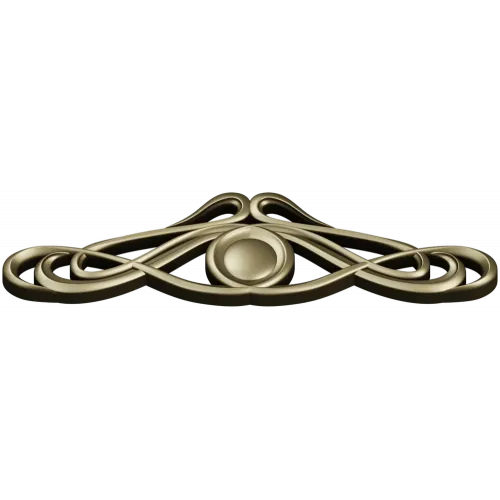 Art Nouveau Medallion Applique STL for CNC - decorative panel 3D model