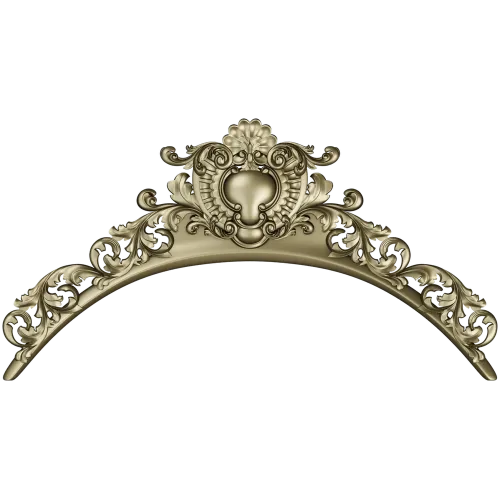 Baroque Acanthus Crest STL for CNC