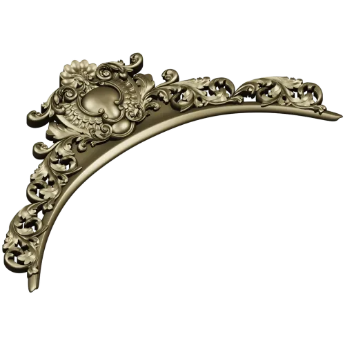 Baroque Acanthus Crest STL for CNC