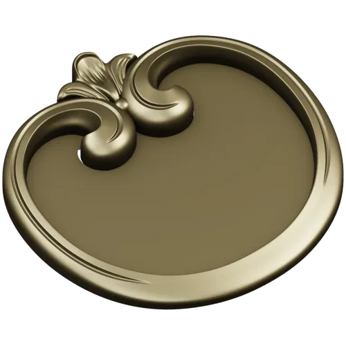 Regal Scroll Medallion - STL 3D model for CNC