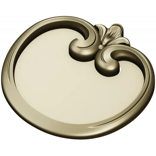 Regal Scroll Medallion - STL 3D model for CNC
