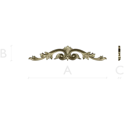 Rococo Acanthus Applique STL for CNC milling