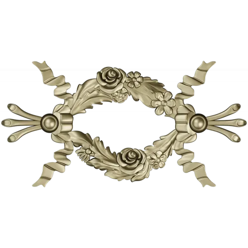 Floral Ribbon Cartouche STL for CNC