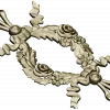 Floral Ribbon Cartouche STL for CNC