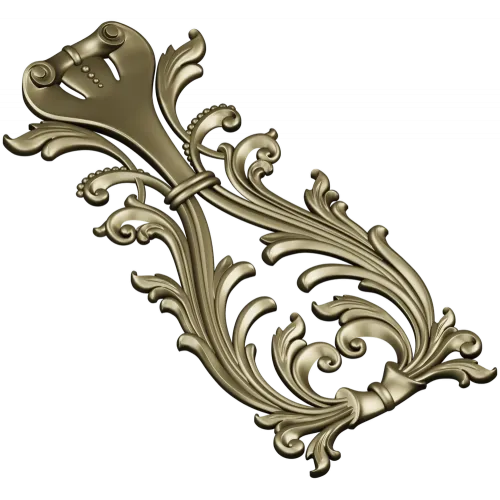 Regal Acanthus Cartouche - STL 3D model for CNC