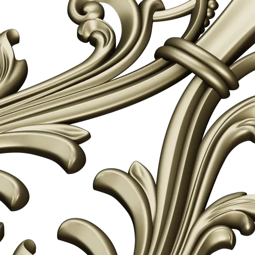 Regal Acanthus Cartouche - STL 3D model for CNC