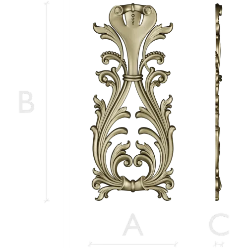 Regal Acanthus Cartouche - STL 3D model for CNC