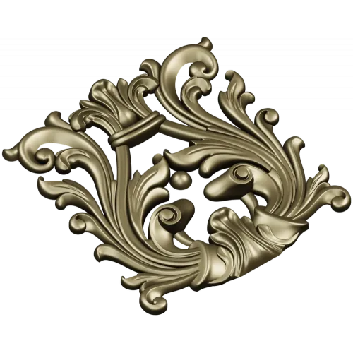 Rococo Acanthus Cartouche STL for CNC
