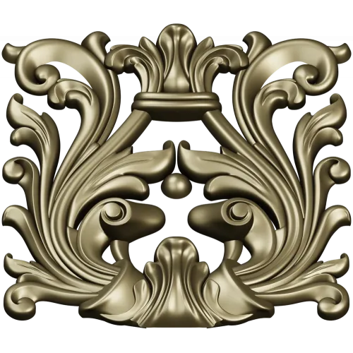 Rococo Acanthus Cartouche STL for CNC