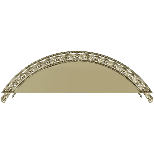 Semi-Circular Acanthus Pediment STL 3D Model