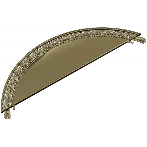 Semi-Circular Acanthus Pediment STL 3D Model