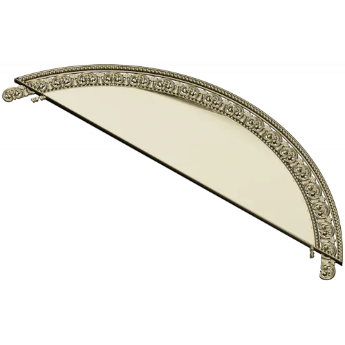 Semi-Circular Acanthus Pediment STL 3D Model