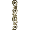 Acanthus Scroll STL 3D Model for CNC - Vertical Decorative Applique