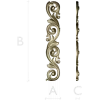Acanthus Scroll STL 3D Model for CNC - Vertical Decorative Applique